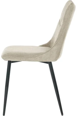 Stuhl CARLO 2er-Set. taupe Webstoff B/H/T: ca. 59x88x47 cm