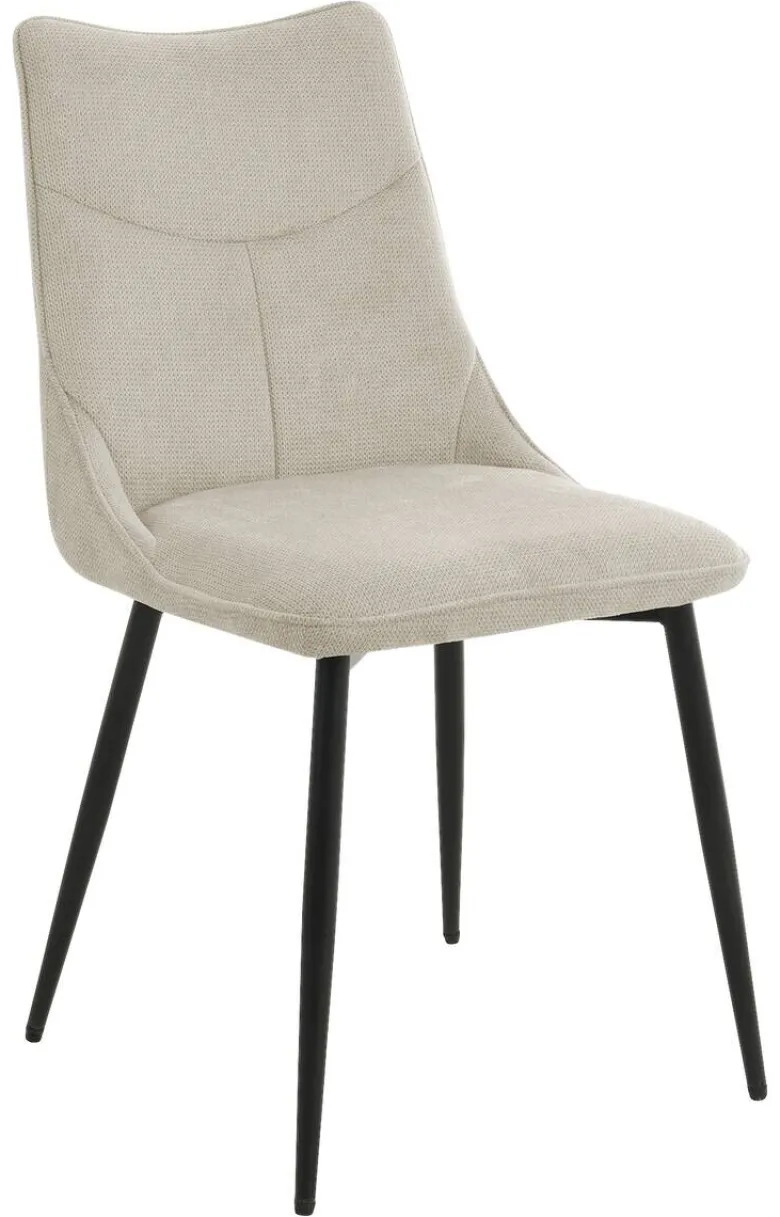 Stuhl CARLO 2er-Set. taupe Webstoff B/H/T: ca. 59x88x47 cm