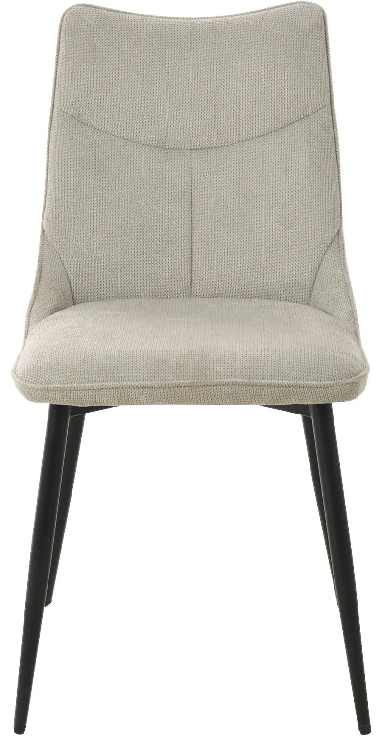 Stuhl CARLO 2er-Set. taupe Webstoff B/H/T: ca. 59x88x47 cm