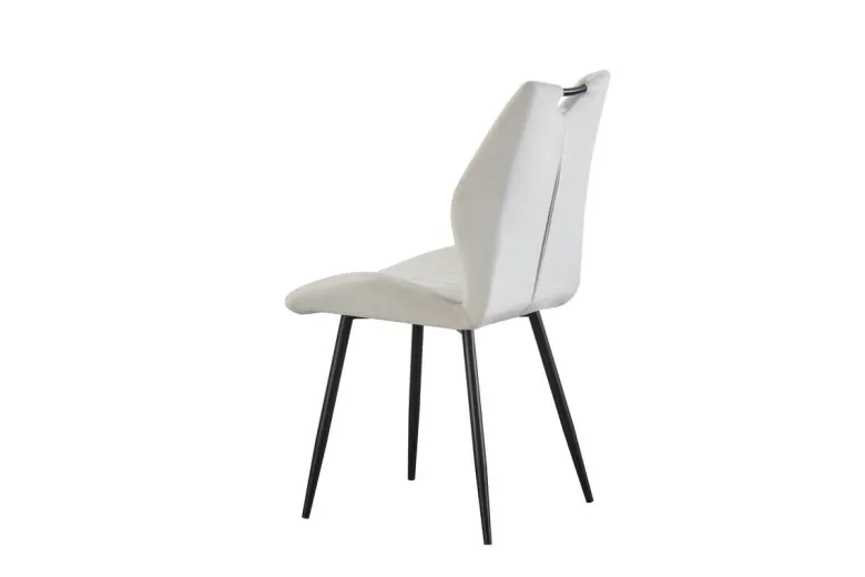 Stuhl CHRISTIN, 2er Set creme Samt B/H/T: ca. 52x58x75 cm