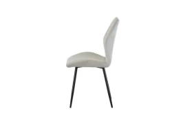 Stuhl CHRISTIN, 2er Set creme Samt B/H/T: ca. 52x58x75 cm