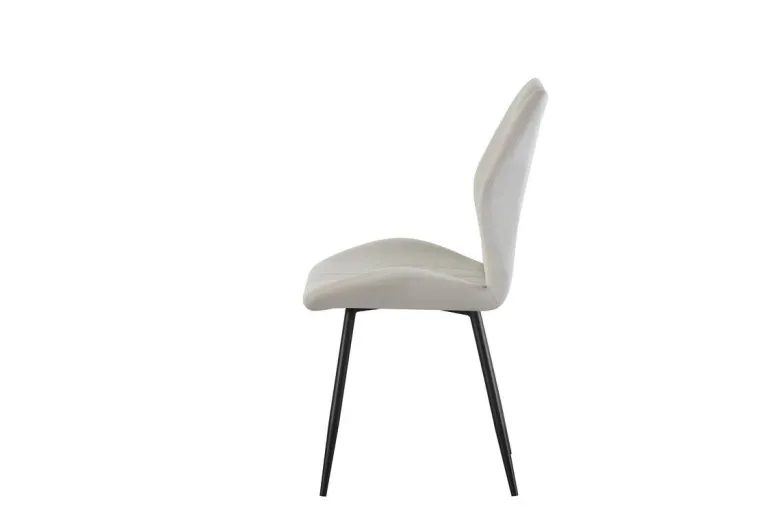 Stuhl CHRISTIN, 2er Set creme Samt B/H/T: ca. 52x58x75 cm