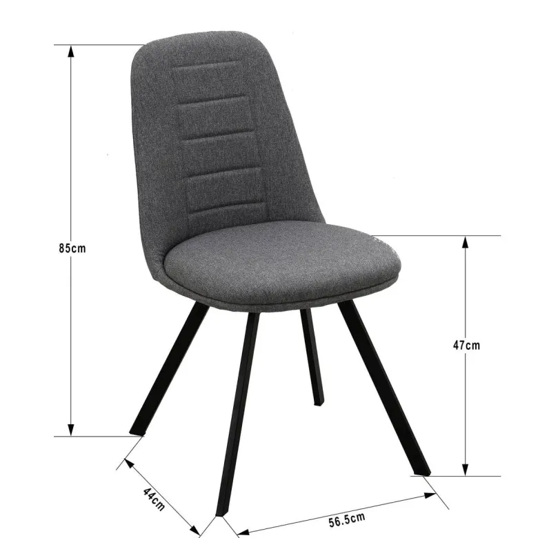 Stuhl CORA anthrazit Microfaser B/H/T: ca. 44x85x56,5 cm