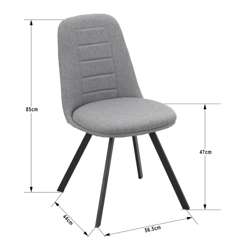 Stuhl CORA grau Microfaser B/T: ca. 56,5x85 cm