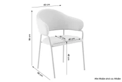 Stuhl CURVE, 2er-Set taupe Stoff B/H/T: ca. 60x86x58 cm