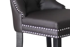Stuhl DOMINO, 2er-Set schwarz braun Kunstleder B/H/T: ca. 48,5x93x61 cm