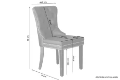 Stuhl DOMINO, 2er-Set schwarz braun Kunstleder B/H/T: ca. 48,5x93x61 cm