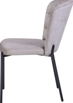 Stuhl Dora beige Velourstoff