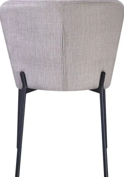 Stuhl Dora beige Velourstoff