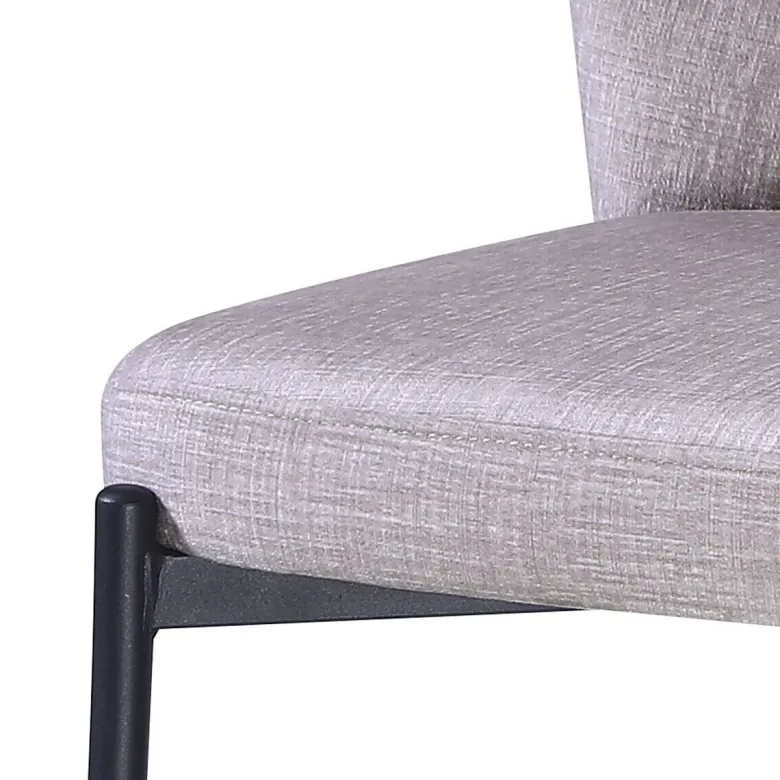 Stuhl Dora beige Velourstoff