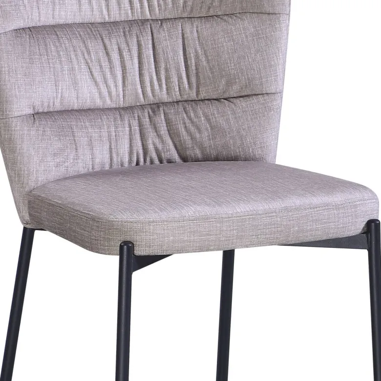 Stuhl Dora beige Velourstoff