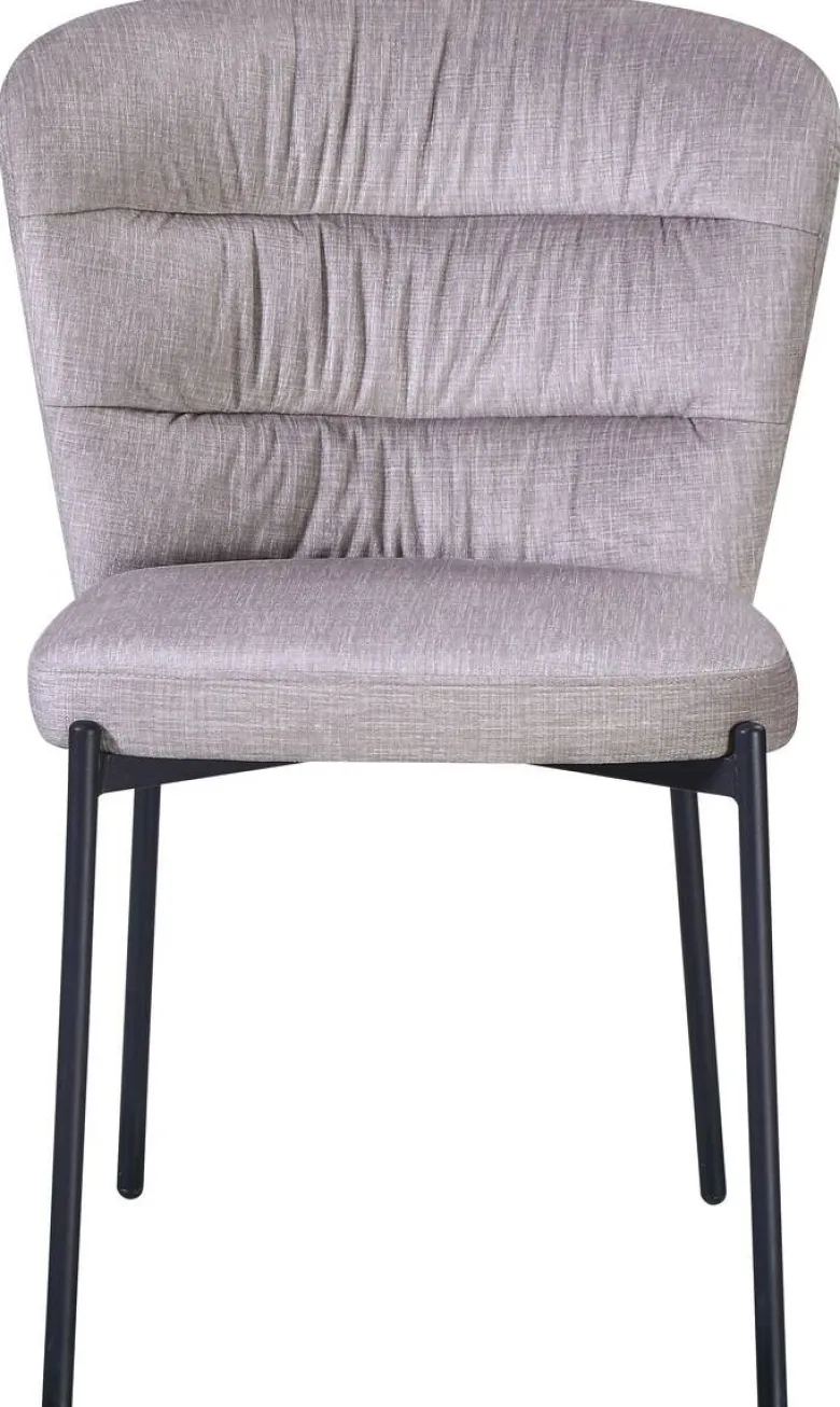 Stuhl Dora beige Velourstoff