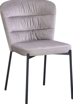 Stuhl Dora beige Velourstoff