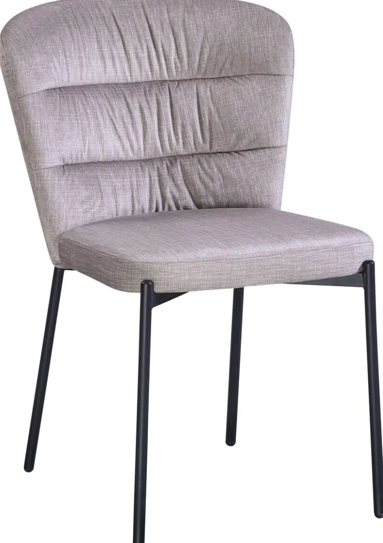 Stuhl Dora beige Velourstoff