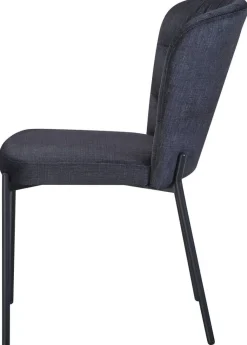Stuhl Dora dunkelgrau Velourstoff