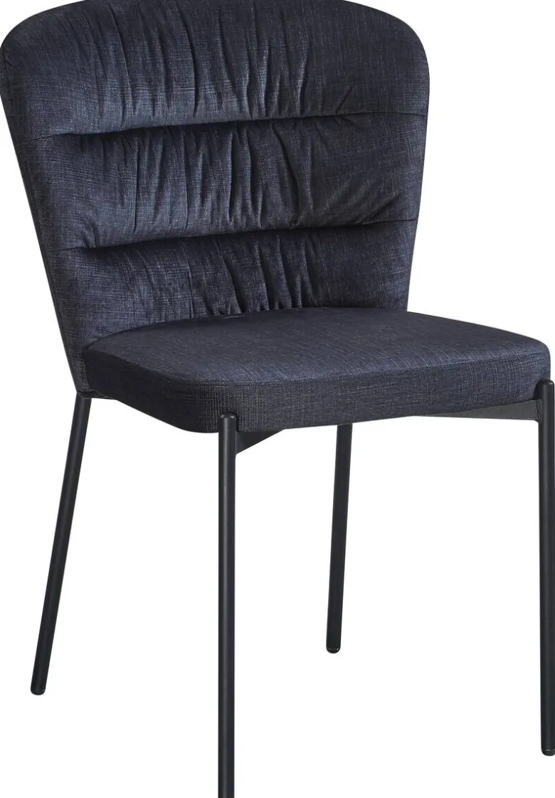 Stuhl Dora dunkelgrau Velourstoff