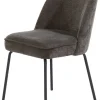 Stuhl dunkelgrau Webstoff B/H/T: ca. 50x83x63 cm