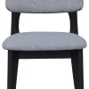 Stuhl ELSA, 2er-Set grau Webstoff B/H/T: ca. 48x87x54 cm