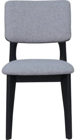 Stuhl ELSA, 2er-Set grau Webstoff B/H/T: ca. 48x87x54 cm