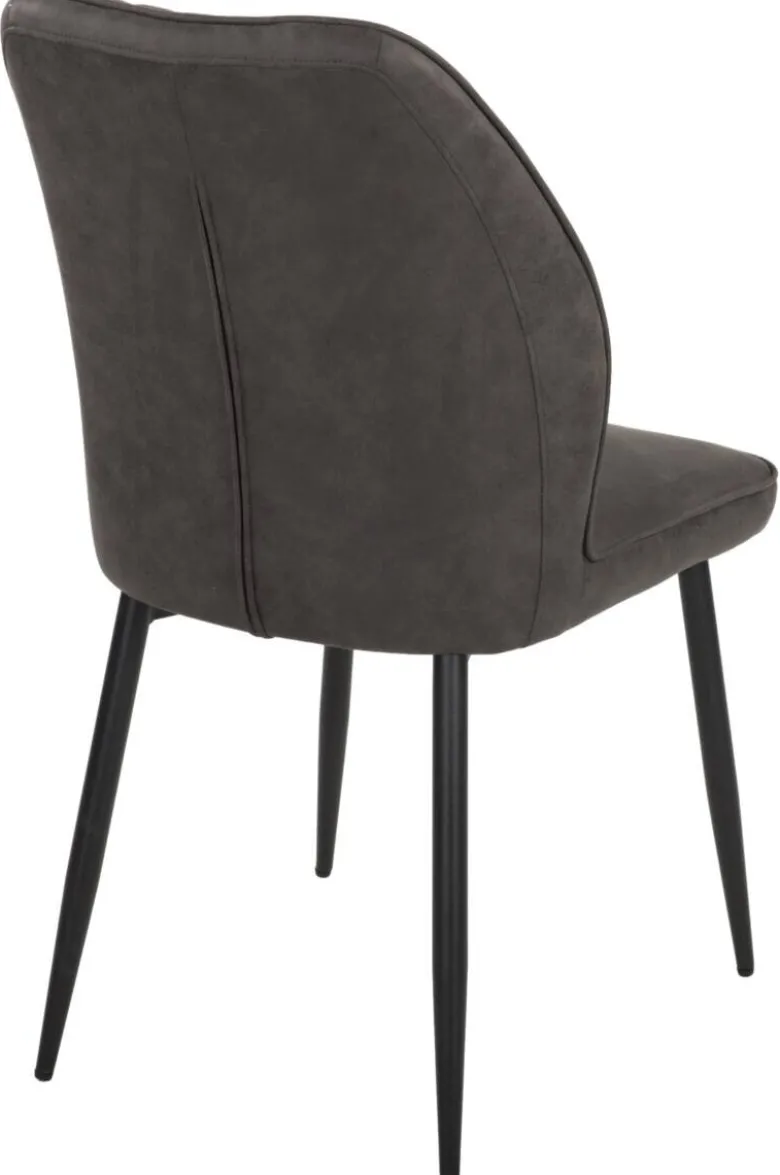 Stuhl Emm anthrazit schwarz Microfaser Metall