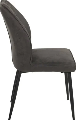 Stuhl Emm anthrazit schwarz Microfaser Metall