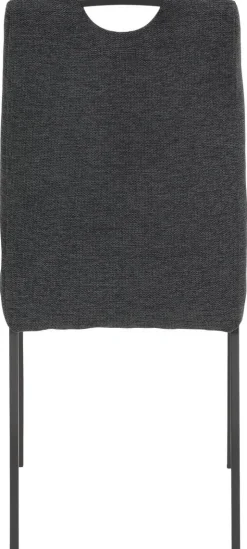 Stuhl 4er Set ELIF III anthrazit grau Microfaser Metall B/H/T: ca. 44x96x64 cm