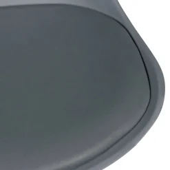 Stuhl 2er-Set grau grau natur Kunststoff Kunstleder Echtholz B/H/T: ca. 49x87x52 cm