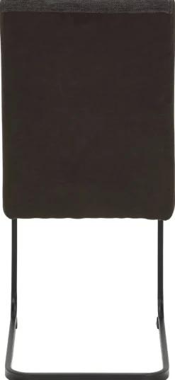 Stuhl 4er Set LINN braun schwarz Webstoff Metall B/H/T: ca. 43x92x52 cm