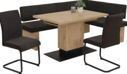 Stuhl 2er Set LINN braun Webstoff B/H/T: ca. 43x92x52 cm