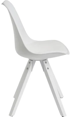 Stuhl 2er-Set. weiß B/H/T: ca. 49x87x52 cm