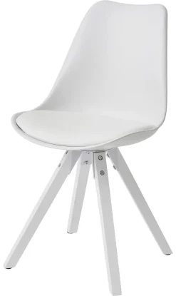Stuhl 2er-Set. weiß B/H/T: ca. 49x87x52 cm