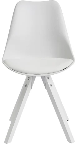 Stuhl 2er-Set. weiß B/H/T: ca. 49x87x52 cm