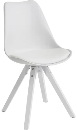 Stuhl 2er-Set. weiß B/H/T: ca. 49x87x52 cm