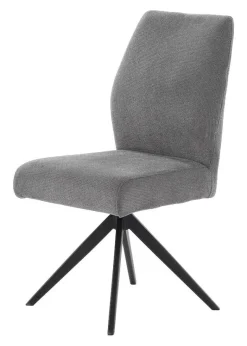 Stuhl grau Webstoff B/H/T: ca. 47x93x66 cm