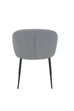 Stuhl Graz grau schwarz Microfaser Metall