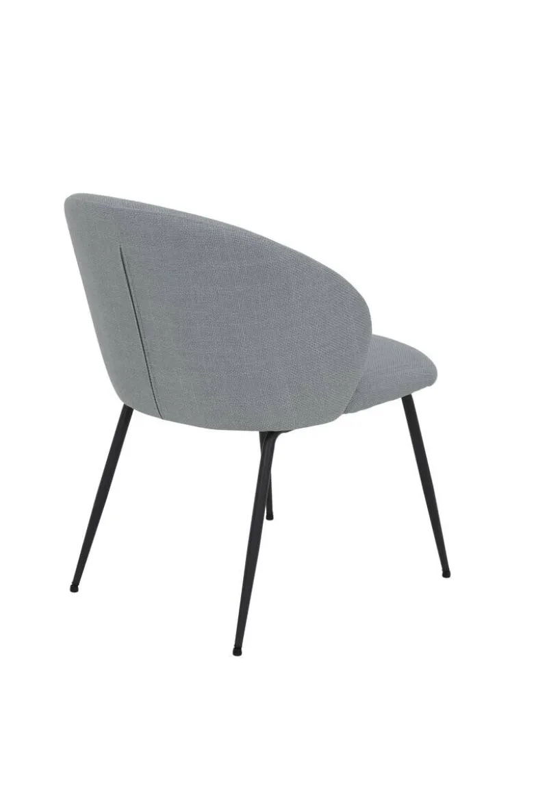 Stuhl Graz grau schwarz Microfaser Metall