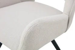 Stuhl HELEN, 2er Set creme Webstoff B/H/T: ca. 56x63x91 cm