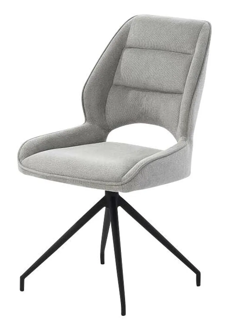 Stuhl hellgrau Microfaser B/H/T: ca. 51x93x62 cm