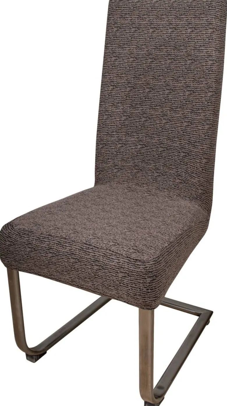 Stuhlhusse braun Baumwolle B/H/L: ca. 45x65x40 cm