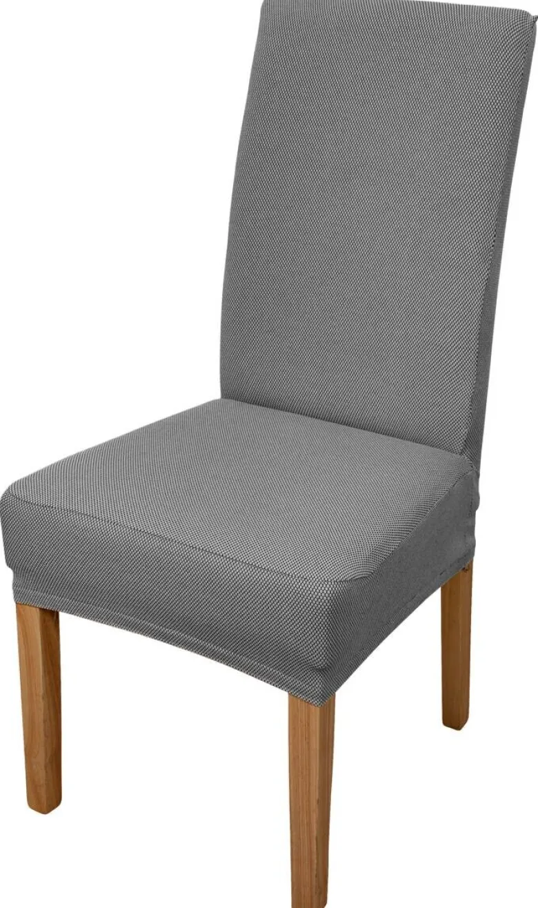 Stuhlhusse grau Baumwolle B/H/T: ca. 40x65x40 cm