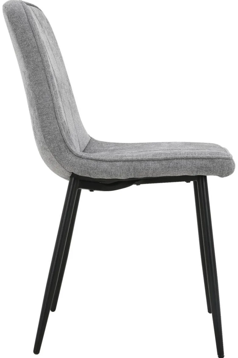 Stuhl KIM grau Webstoff B/H/T: ca. 45x87x58,5 cm