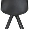 Stuhl KIRA 2er-Set schwarz schwarz schwarz Kunststoff Kunstleder Metall B/H/T: ca. 48x86x55,5 cm