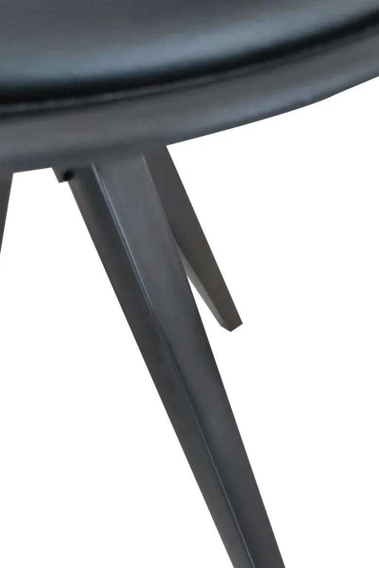 Stuhl KIRA 2er-Set schwarz schwarz schwarz Kunststoff Kunstleder Metall B/H/T: ca. 48x86x55,5 cm