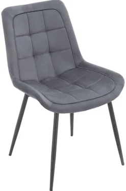 Stuhl KIRA grau Webstoff B/H/T: ca. 52x82,5x59,5 cm