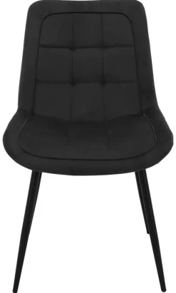 Stuhl KIRA schwarz Samtoptik B/H/T: ca. 59,5x82,5x49 cm