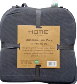 Stuhlkissen anthrazit Polyester B/L/S: ca. 38x38x2 cm