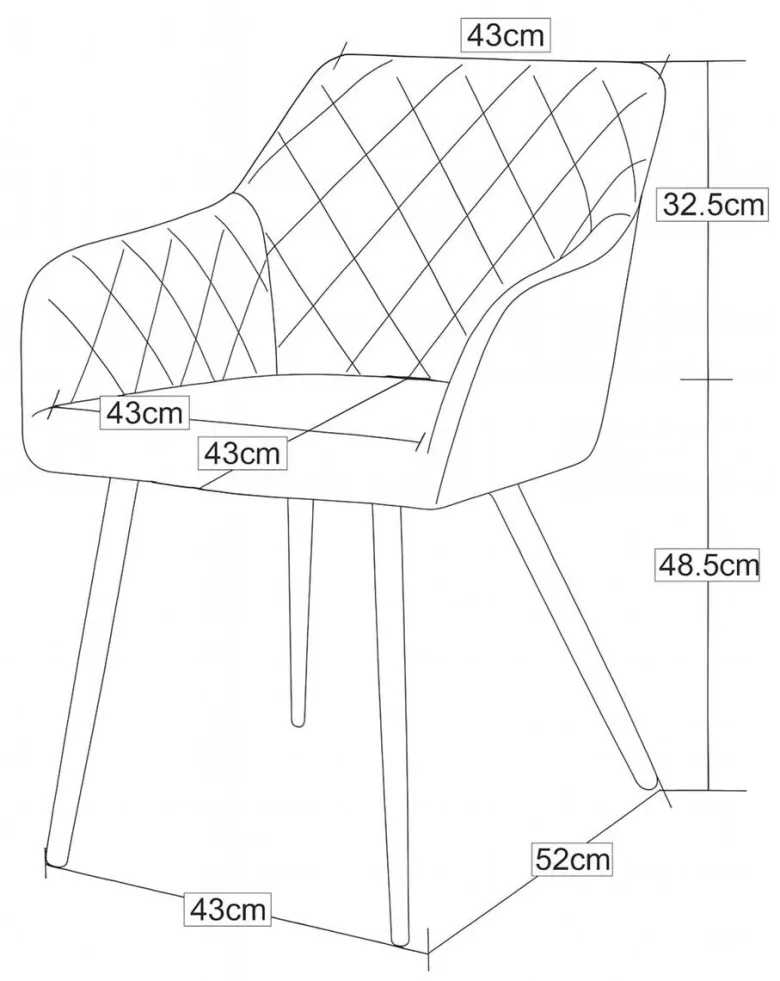 Stuhl LEA, 2er Set anthrazit Webstoff B/H/T: ca. 56x83x60 cm