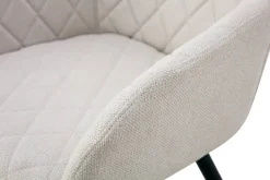 Stuhl LEA, 2er Set creme Webstoff B/H/T: ca. 56x83x60 cm