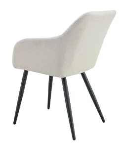 Stuhl LEA, 2er Set creme Webstoff B/H/T: ca. 56x83x60 cm