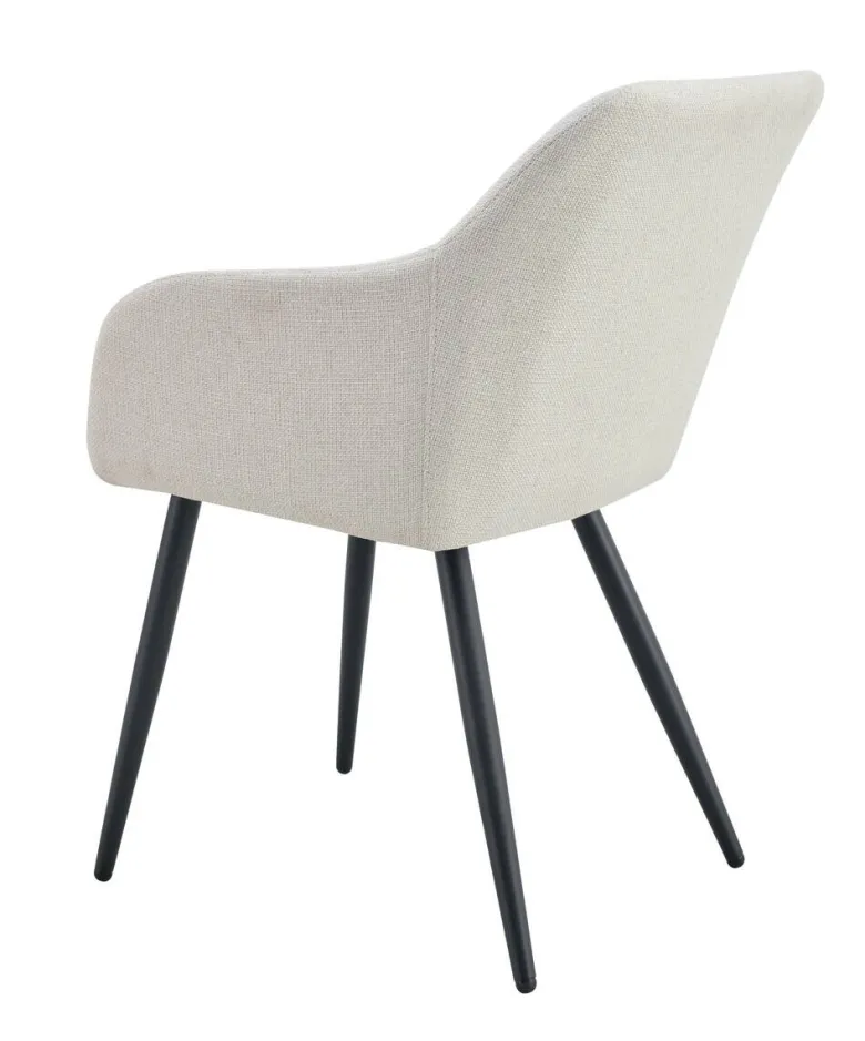 Stuhl LEA, 2er Set creme Webstoff B/H/T: ca. 56x83x60 cm